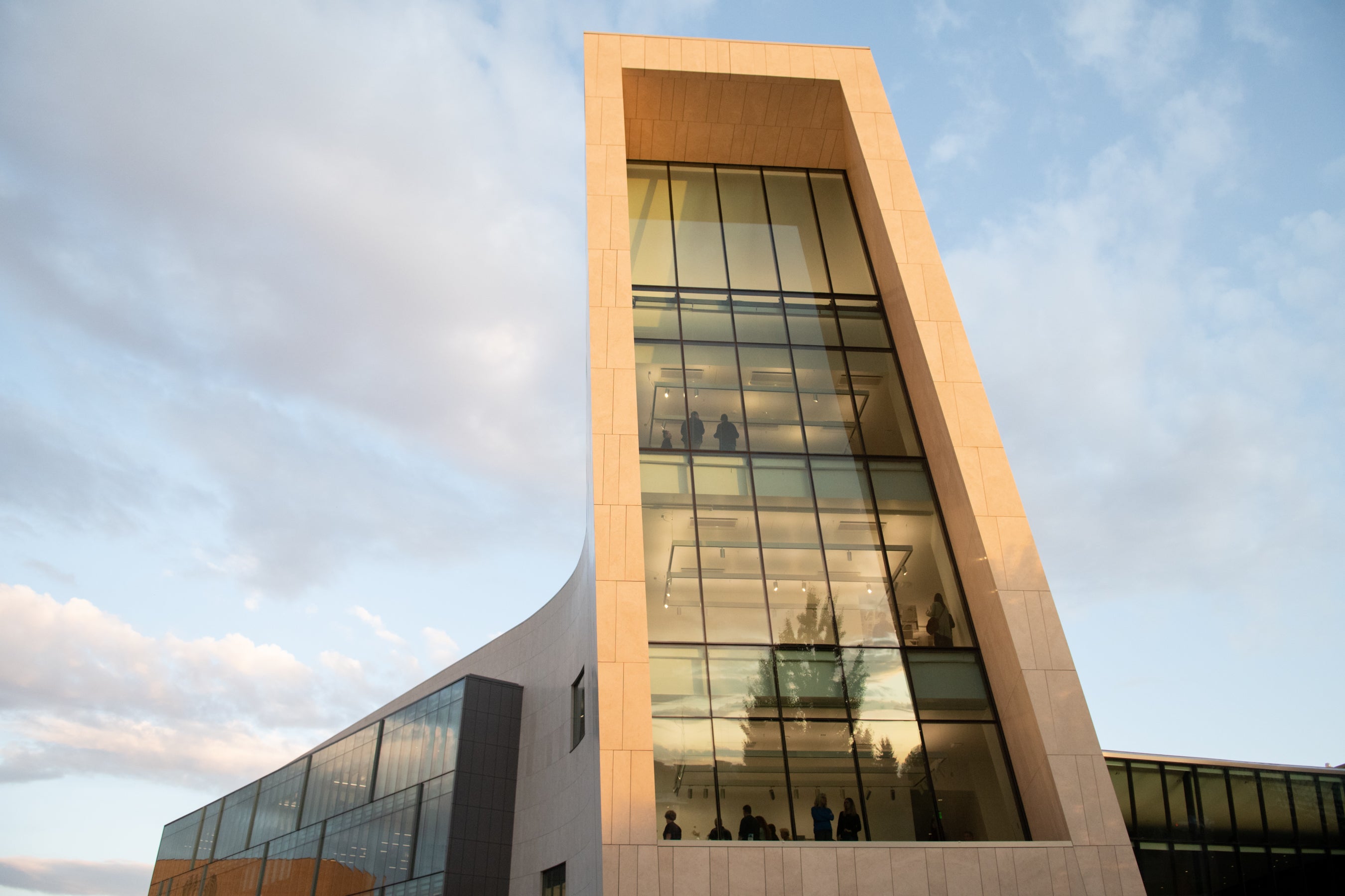 An exterior shot of the Center for the Visual Arts building.