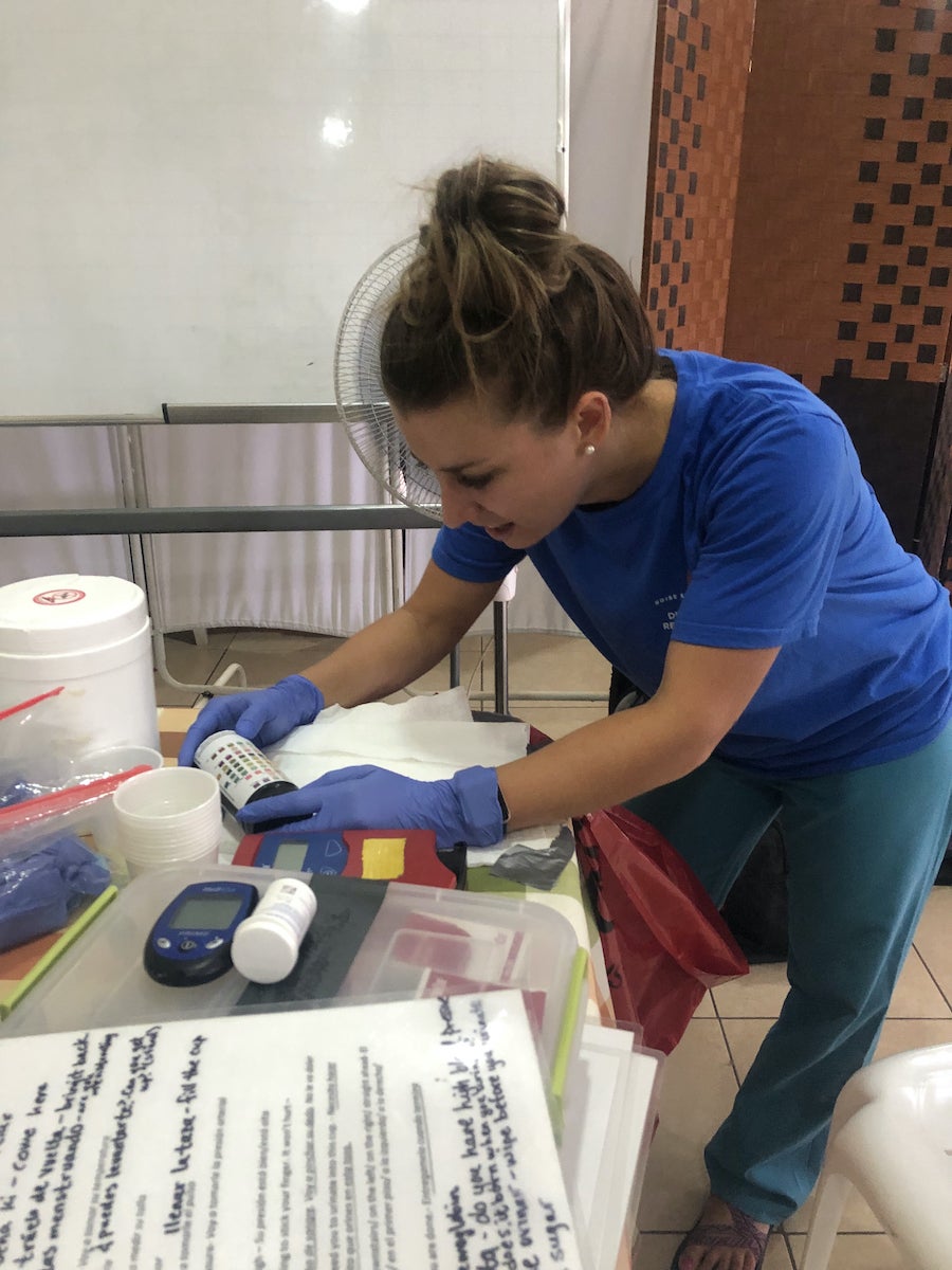 camille working in ecuador