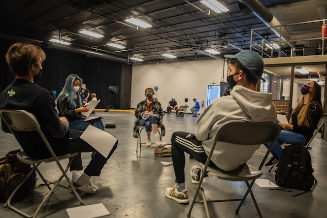 film class meeting in Pioneer Hall