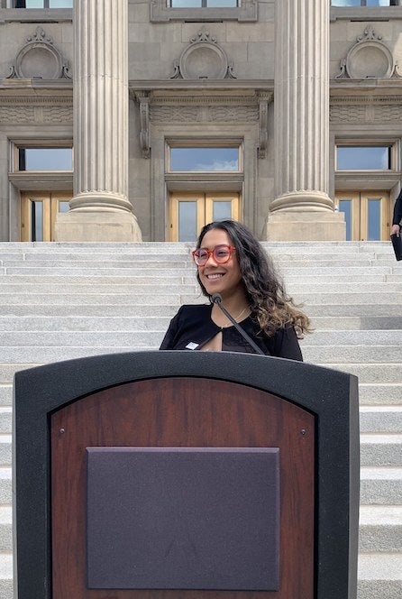 Magaña at the New Leadership event at the Idaho State Capitol.