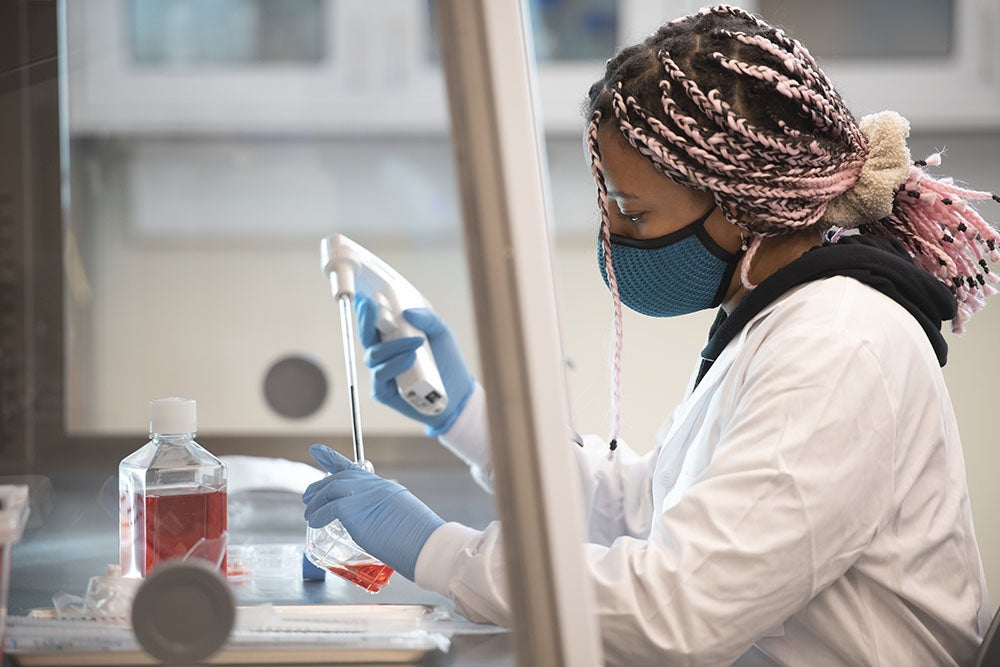 Mone't Alberts in a lab.