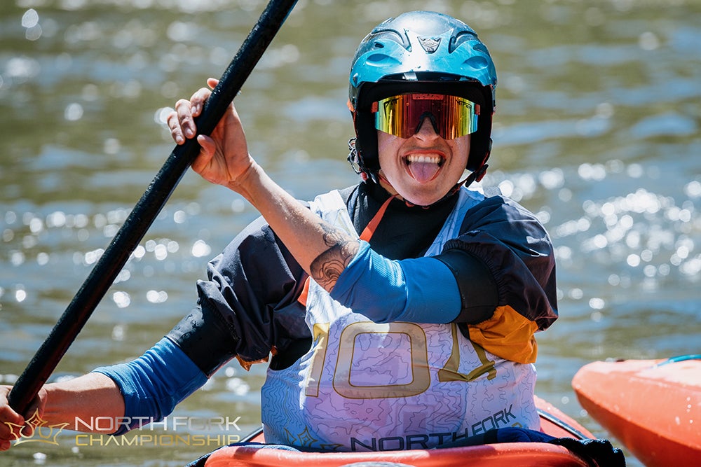 woman in kayak