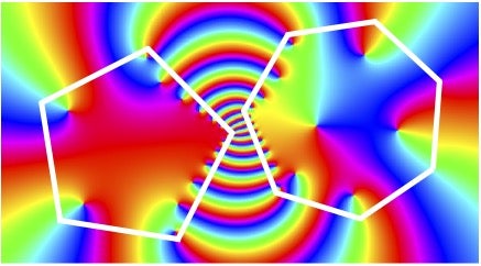 Colorful figure created based on mathematical research 