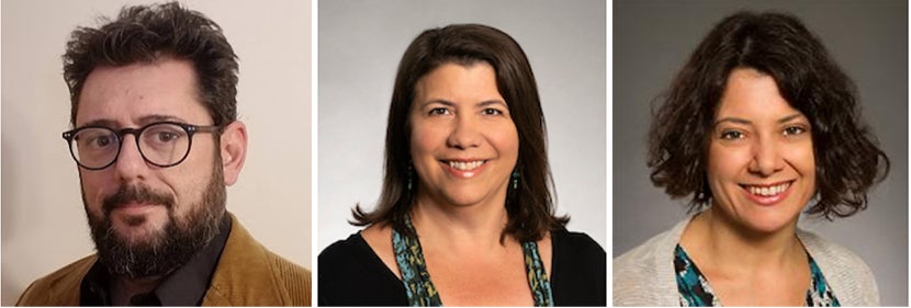 Left to right: Manuel Gómez-Navarro, Lisa Hunt and Carolina Viera