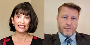 Department of World Languages professors Fatima Cornwall and Christopher Dimmick