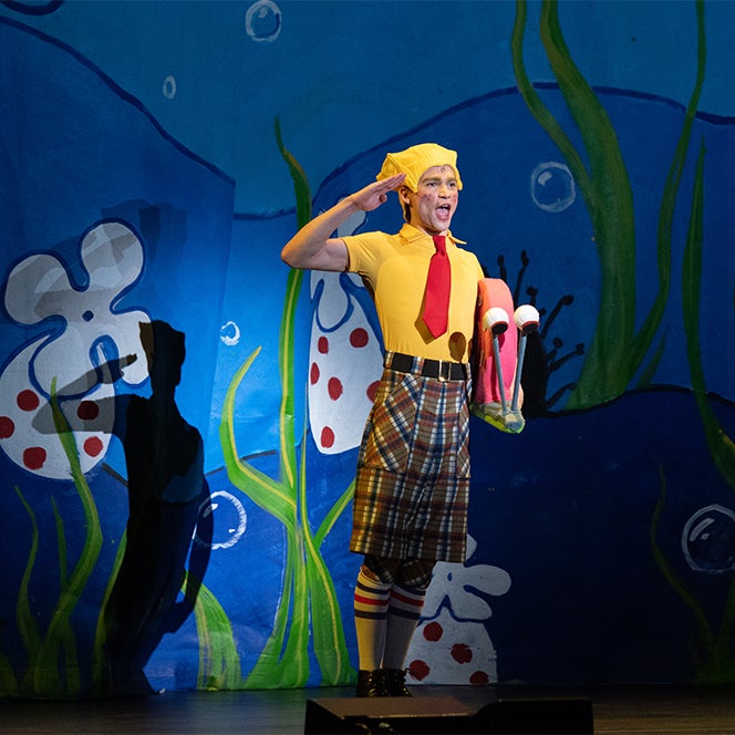SpongeBob actor on stage