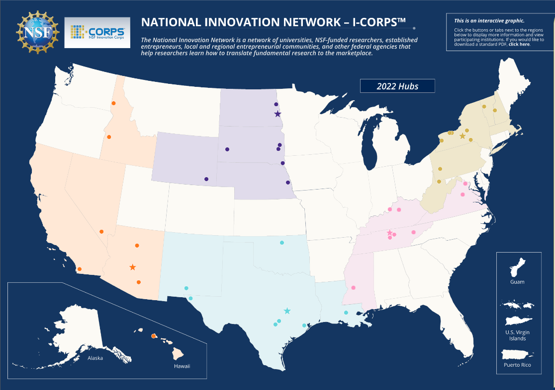 NSF I-Corps Map