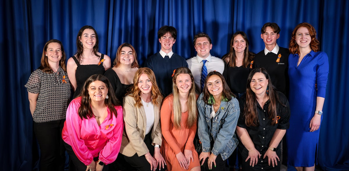 Recipients of 2023 campus awards pose for a group photo