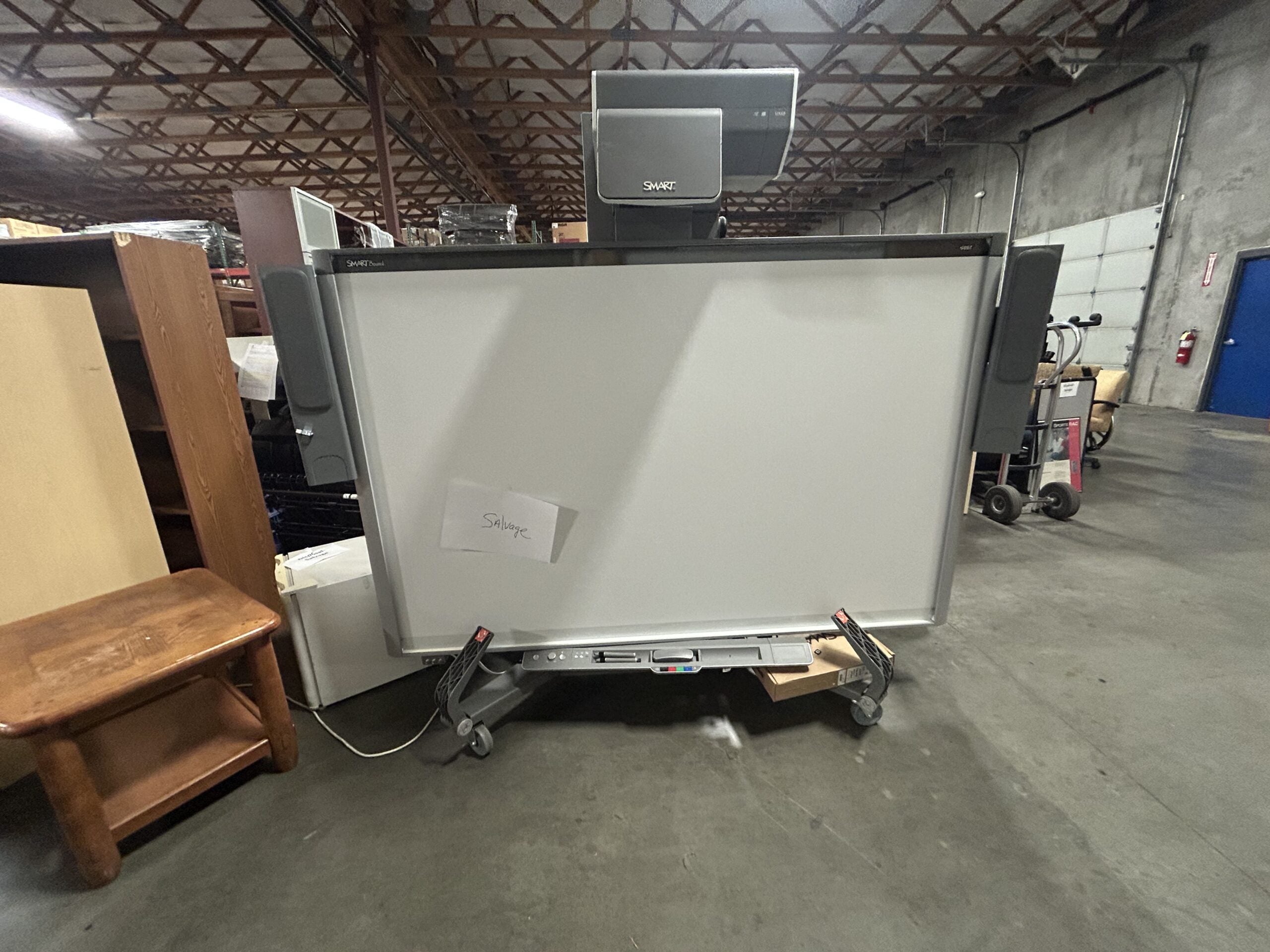 Warehouse items in storage