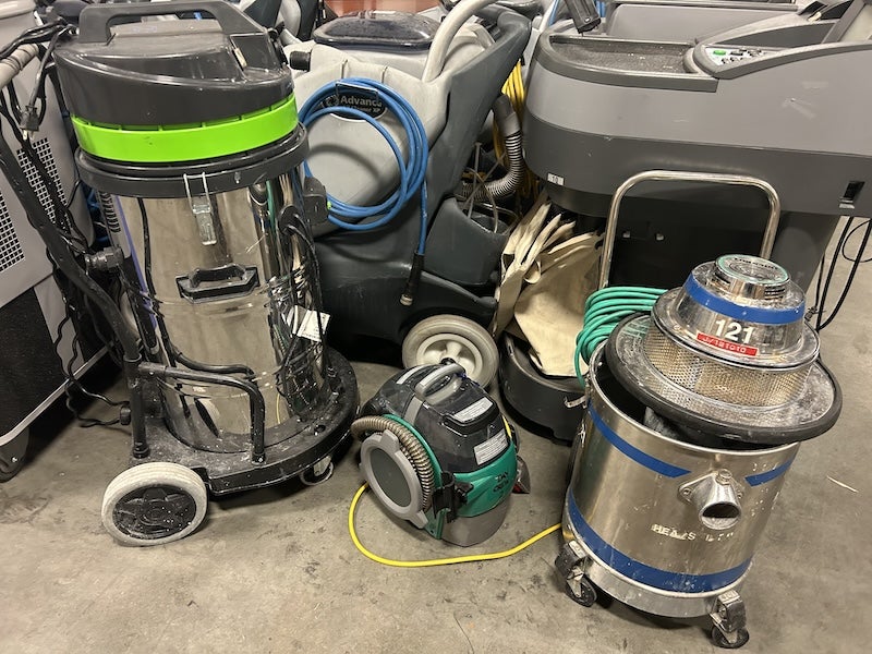 Warehouse items in storage