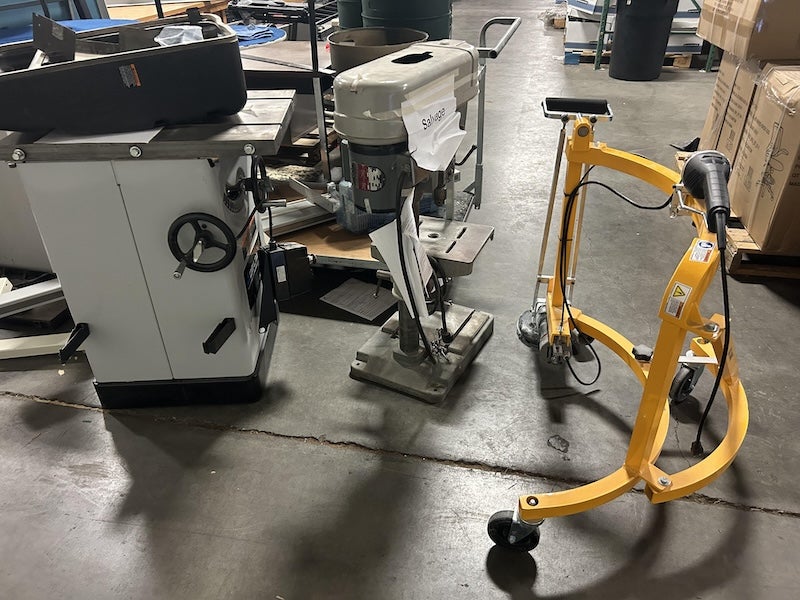 Warehouse items in storage