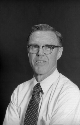 Black and white photo of Dave Small
