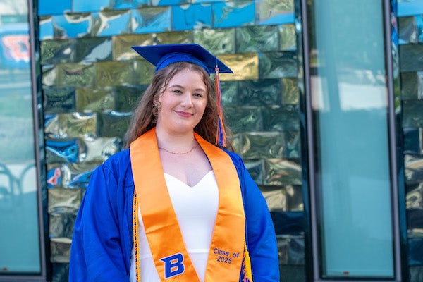 A grad in regalia