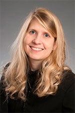 Studio portrait of Jennifer Marsh.
