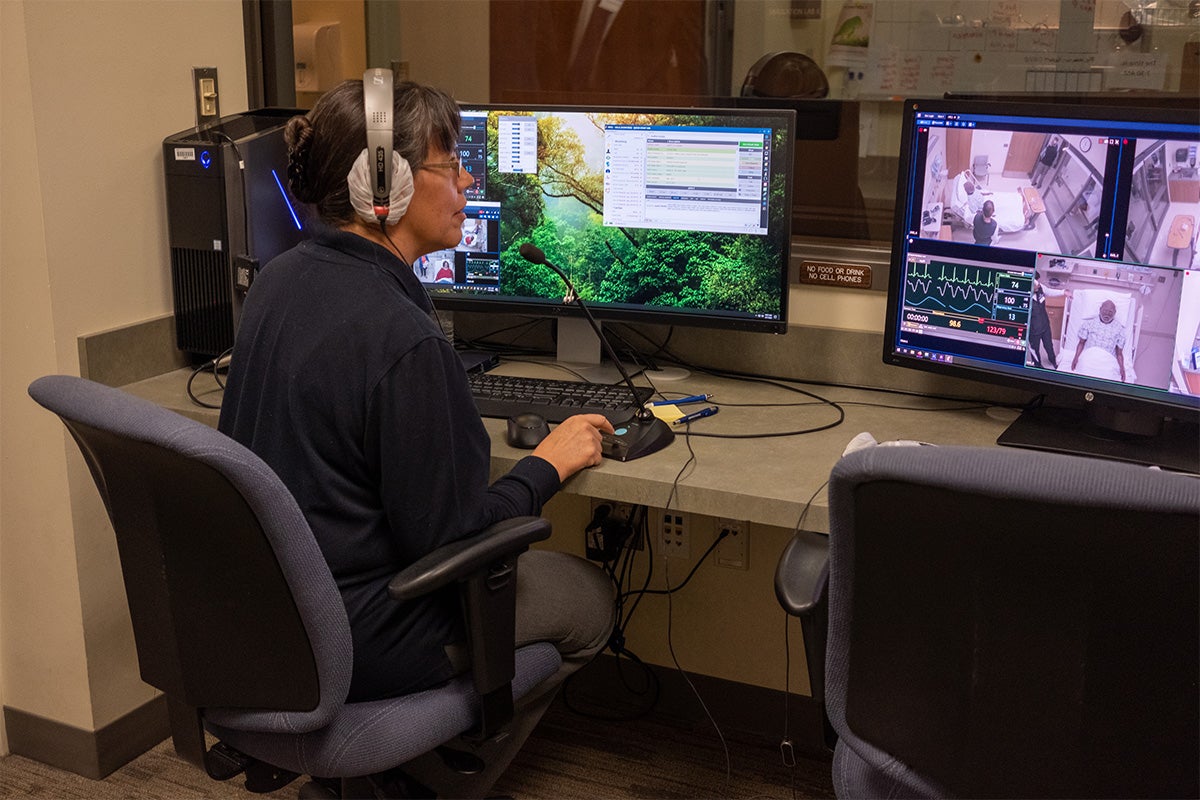 Angela George works in the control room.