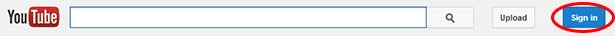 image of YouTube sign in button