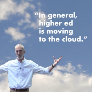 Max against a background of clouds with the quote, 