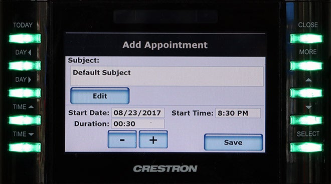 screen panel displaying add appointment interface