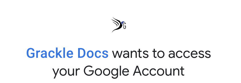 Google Authorization screenshot