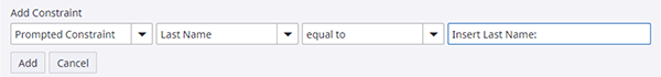 Perceptive screen showing the Promted Constraint selected.