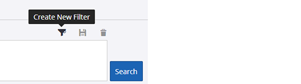Perceptive screen showing to click the "Create New Filter" button to save this filter.