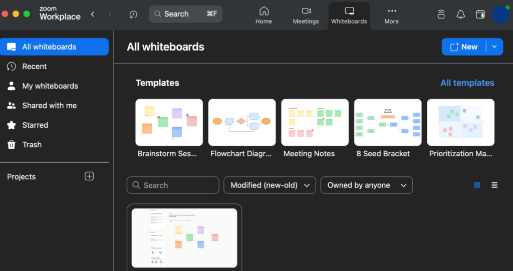 screenshot of zoom whiteboard