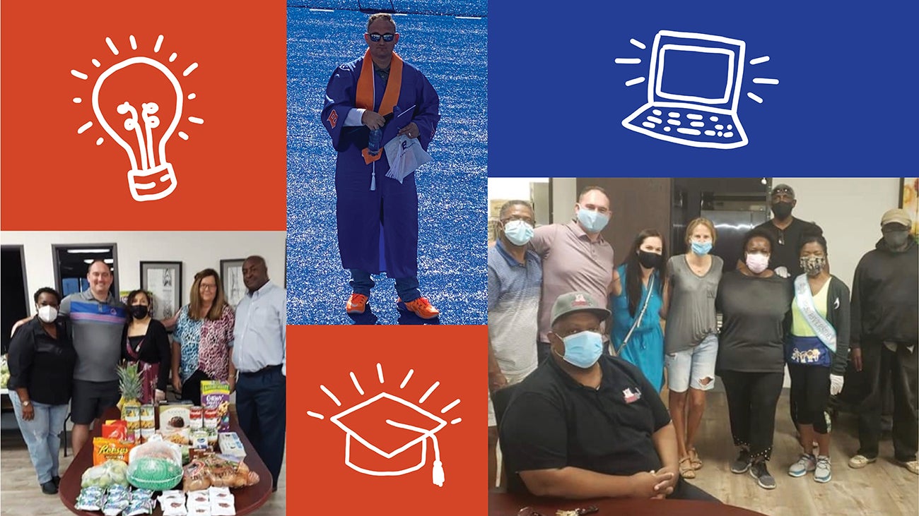 Photo collage of student Ryan Hooper