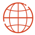 Orange globe icon
