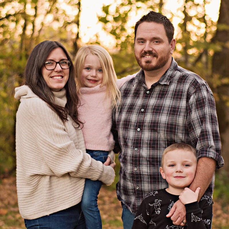 Sierra Willis and her family outdoors.