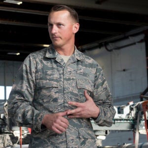Douglas Fellows in military fatigues