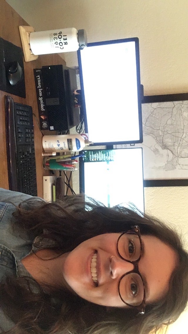 Holly Goldgrabe at her work-from-home desk
