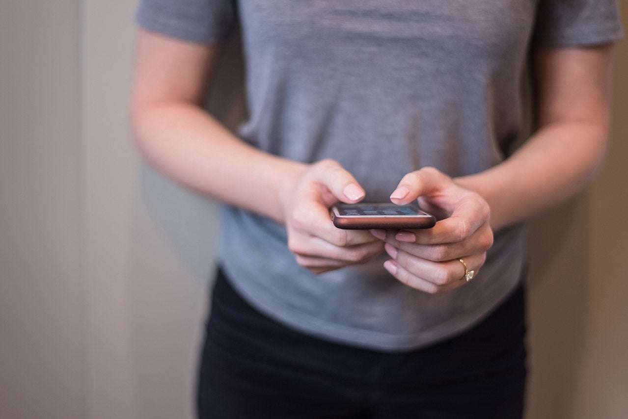 person holding a phone