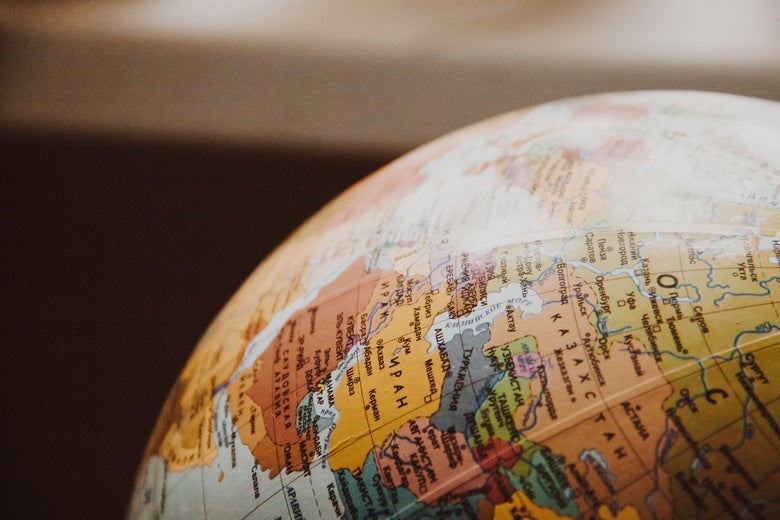 Photo of multi-colored globe