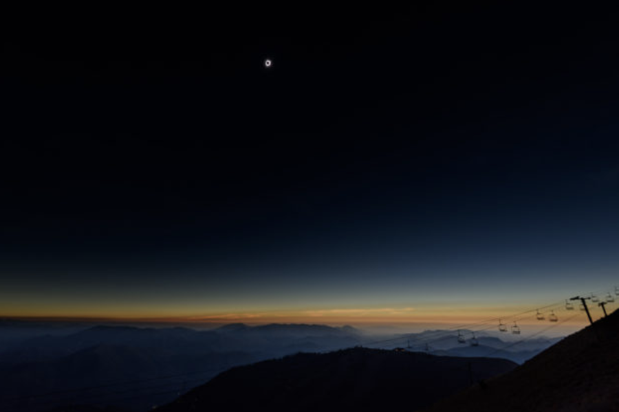 Solar eclipse from Bald Mountain