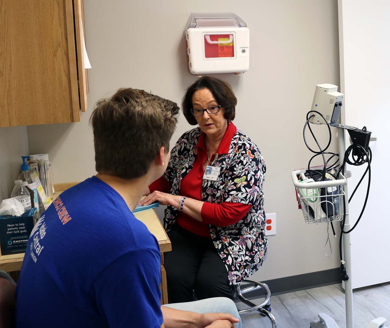 physician assistant and patient