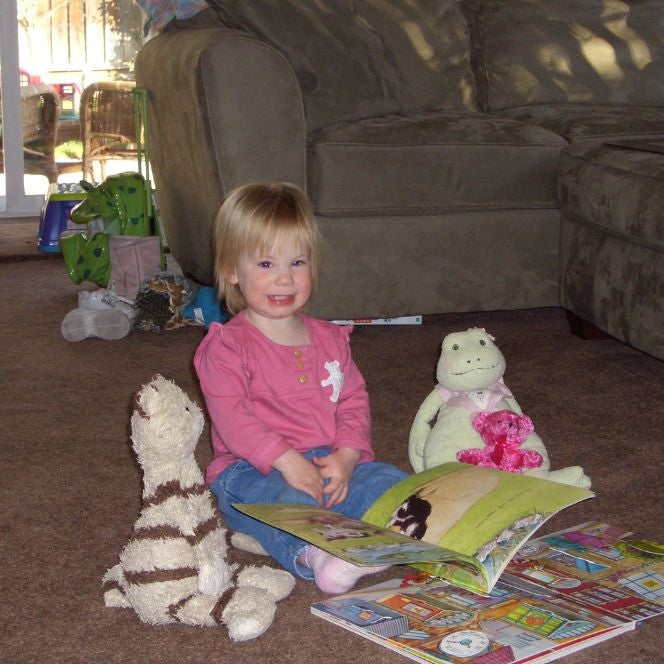 Baby Lily telling stories