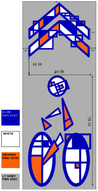 Creative Routes Bike Sharrow Symbol Redesign Example
