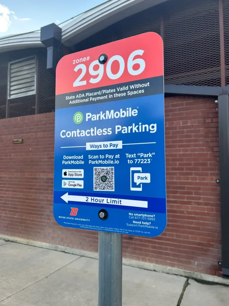 ParkMobile Contactless Parking Sign