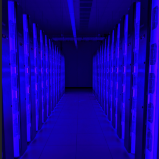 Hallway view of Borah supercomputer