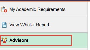 example of where to click advisors tab