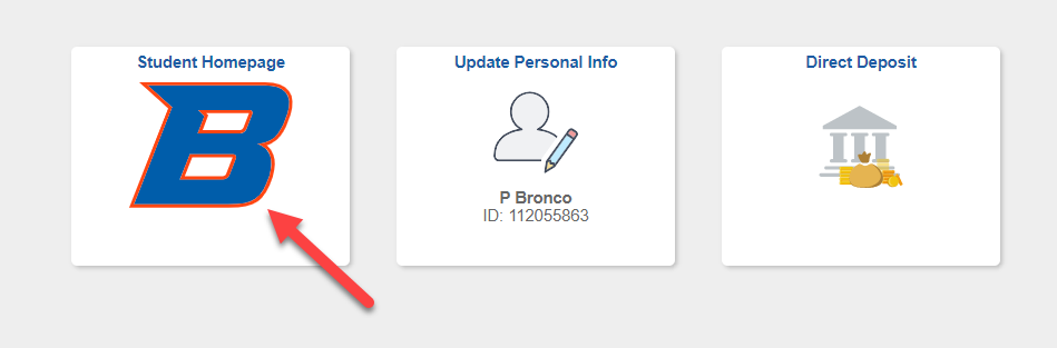 Select student homepage