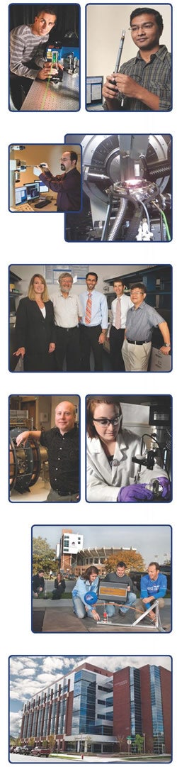 Collage of students in the lab