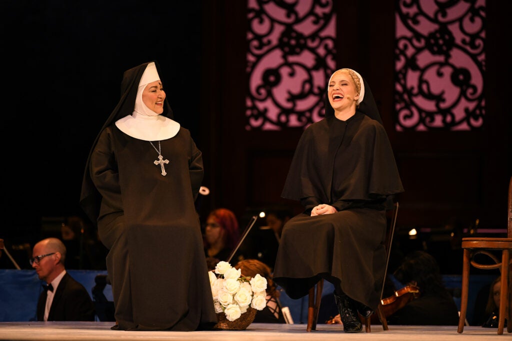 Photo of two actors on stage