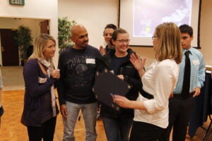 Group of students talking