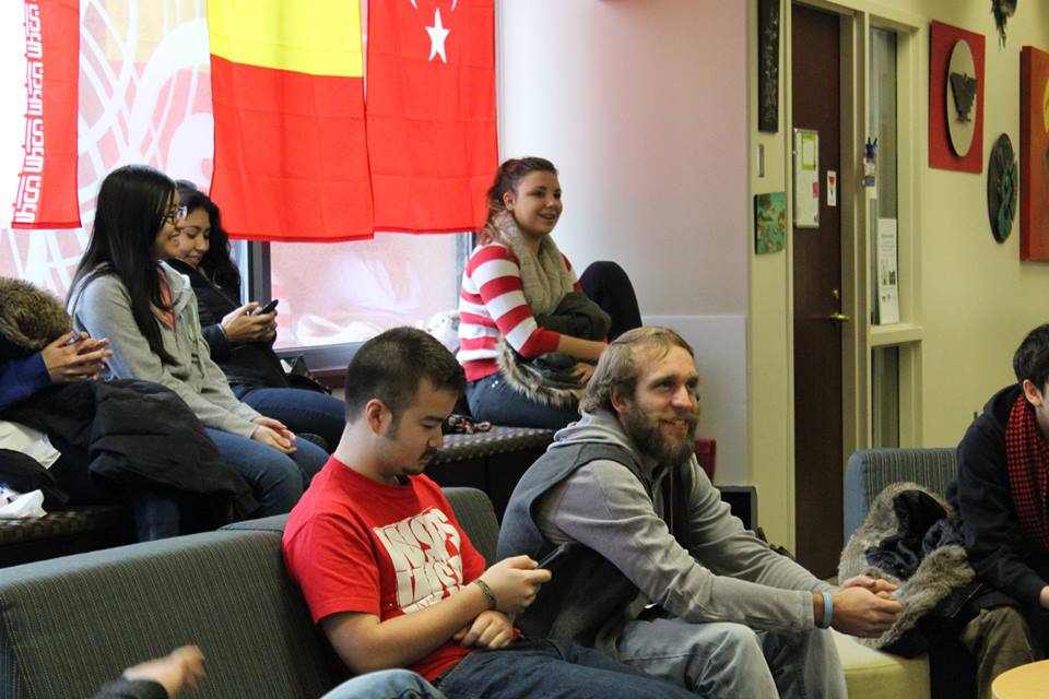 Service learning students gathering