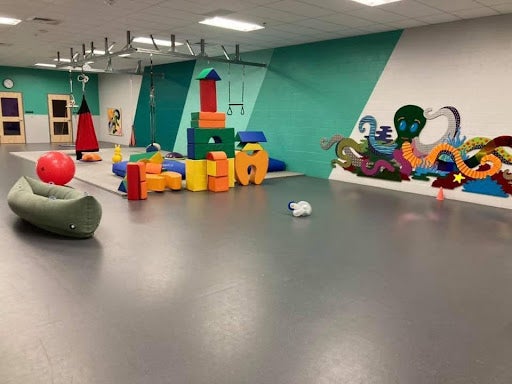 A children's play area.