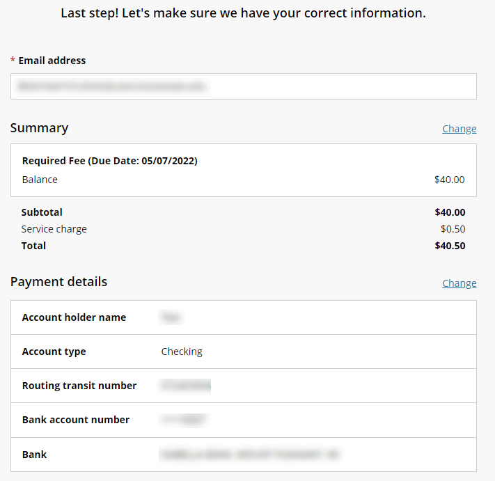 Bank Account Review