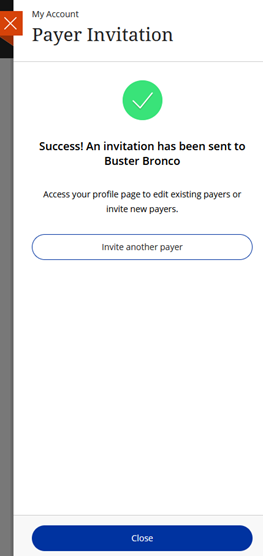 Payer Invitation Confirmation