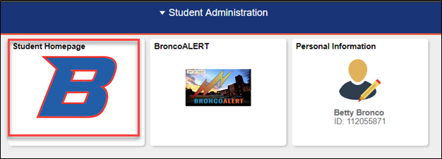 Student Homepage Tile