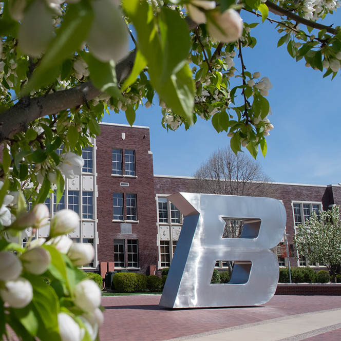 Boise state B statue